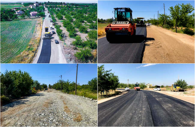 Battalgazi Atabey İskele yolunda bir yanda genişletme bir yandan da asfaltlama çalışmaları yapıyor.