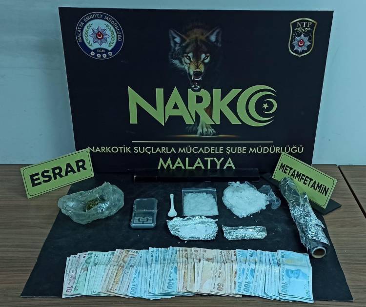 Malatya’da Metamfetamin ve Esrar Ele Geçirildi