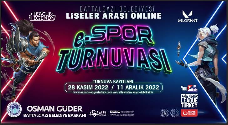 Battalgazi Belediyesi, “Liseler Arası Online E-spor Turnuvası” düzenliyor.