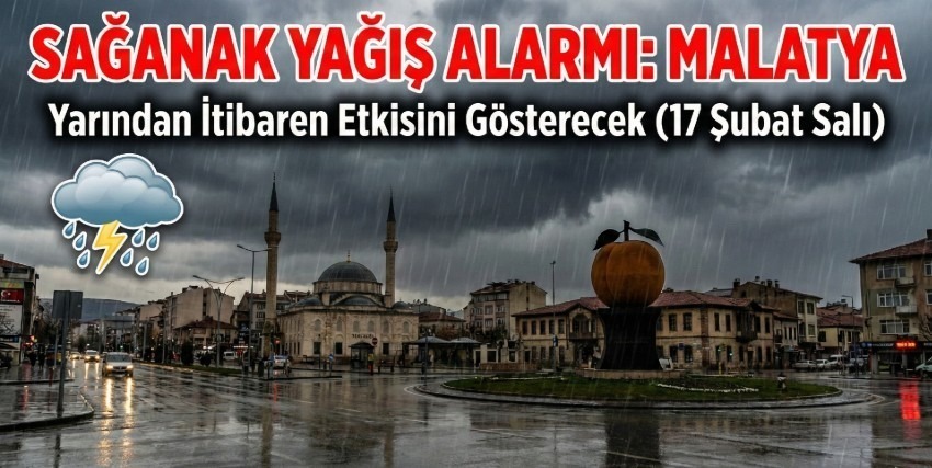Malatya’da Sağanak Yağış Alarmı: Yarından İtibaren Etkisini Gösterecek