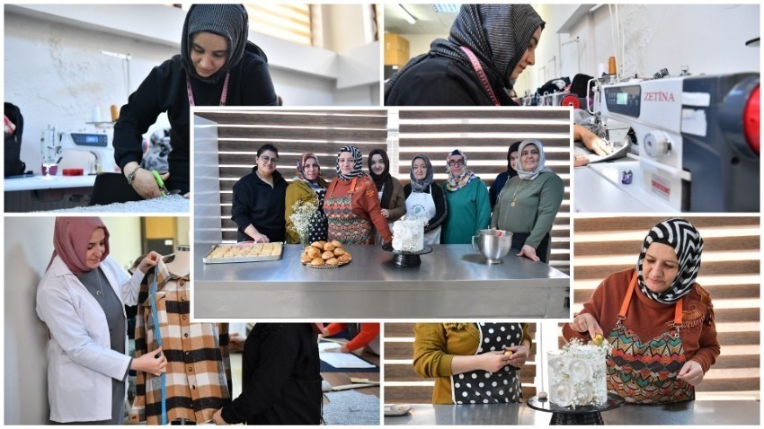 Bostanbaşı’nda Kadınlar Üretiyor: Pastacılık ve Dikiş Kursları Aralıksız Sürüyor